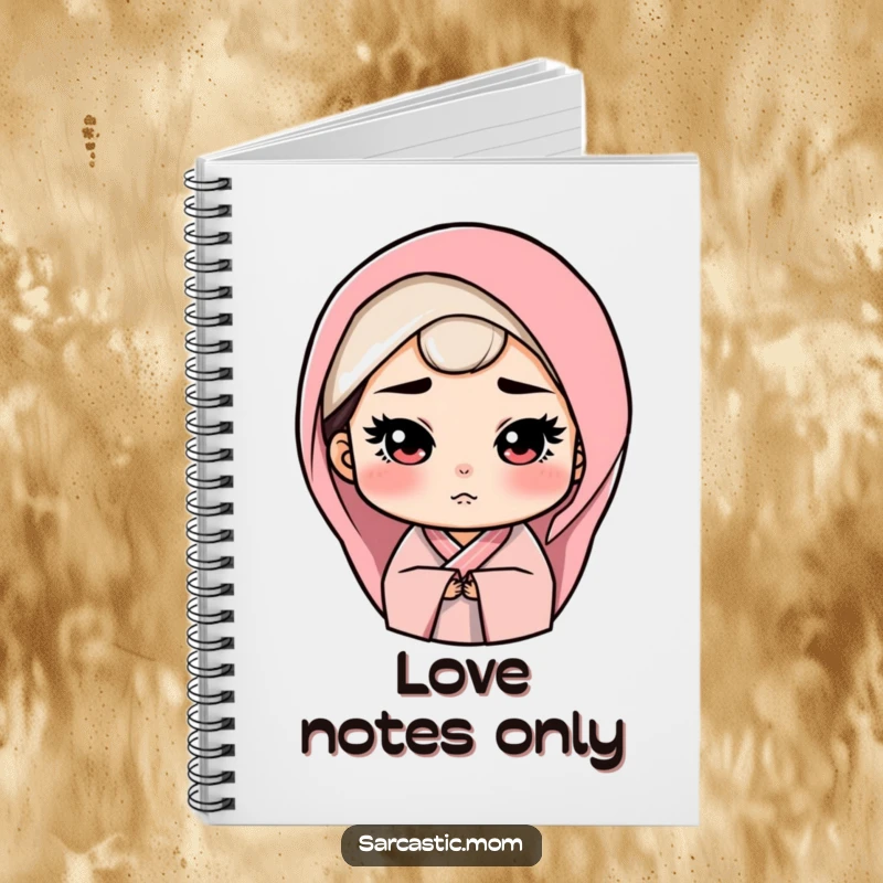 Funny Notebook featuring a mother figure's stern and loving gaze, perfect for journaling, note-taking, and organizing with a touch of maternal humor.