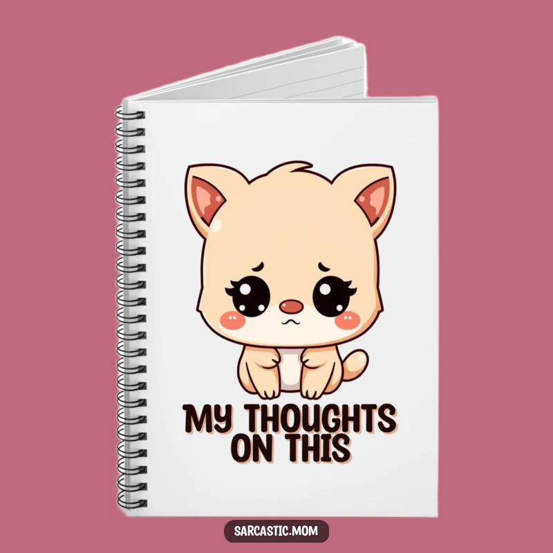 Funny Unimpressed Kawaii Animal Notebook: Jot Down Your Thoughts (With Judgment) Gift