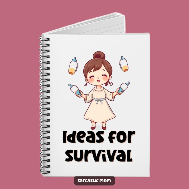 Funny Mom Notebook: Jot Down Thoughts with a Juggling Parent Design
