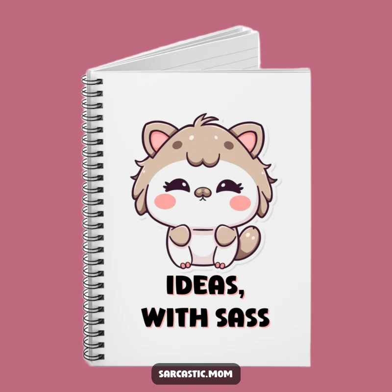 Funny Kawaii Mom Eye Roll Notebook - Jot Down Your Playful Thoughts!