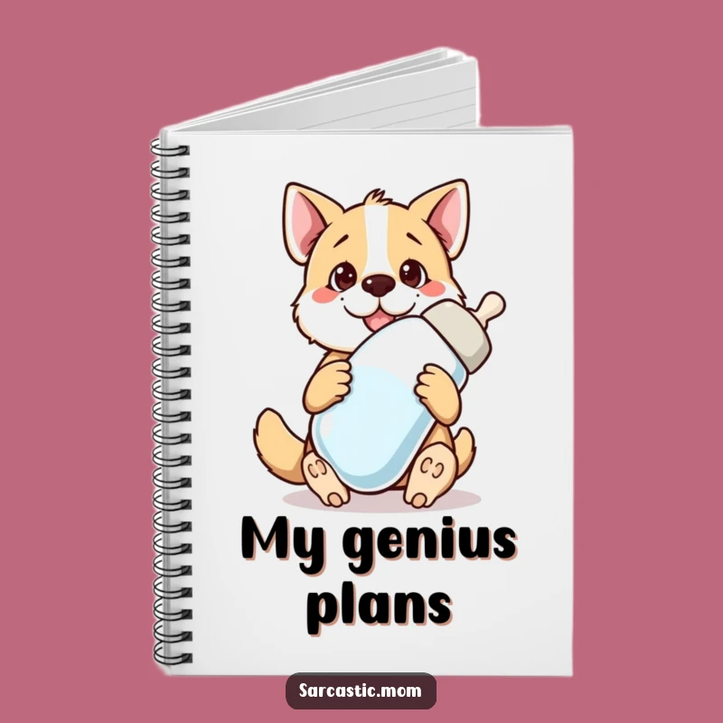 Funny Dog Mom Giant Baby Bottle Notebook - Organize with Hilarious Flair
