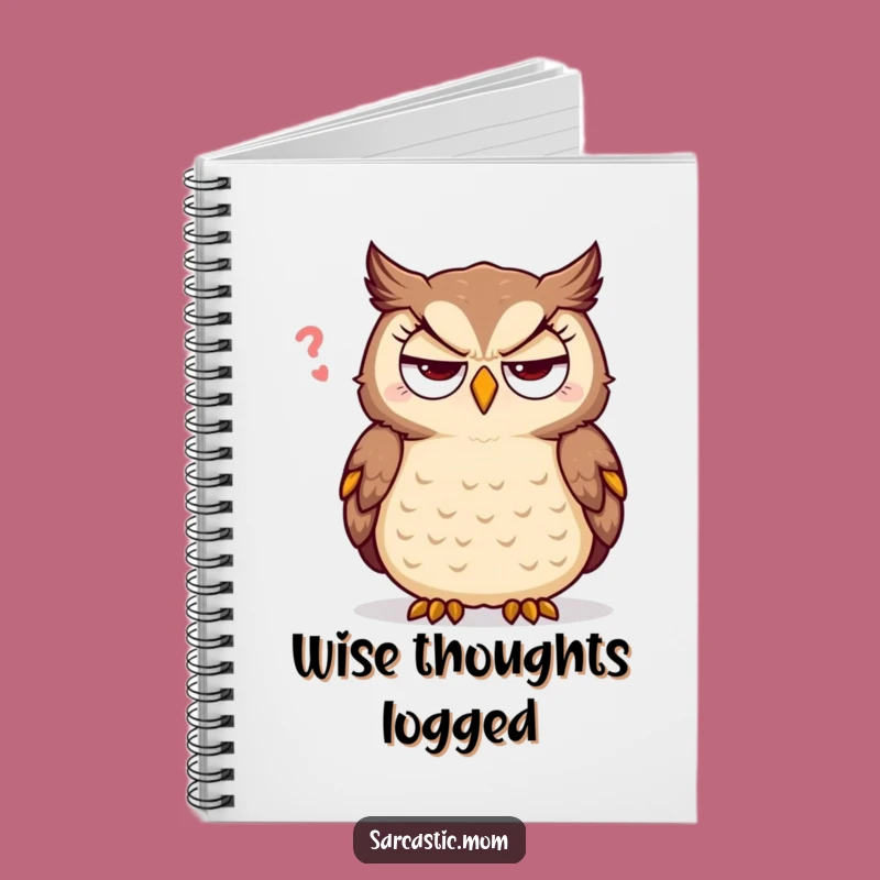 Funny Sarcastic Owl Notebook - Witty Journal for Eye Rolling Thoughts