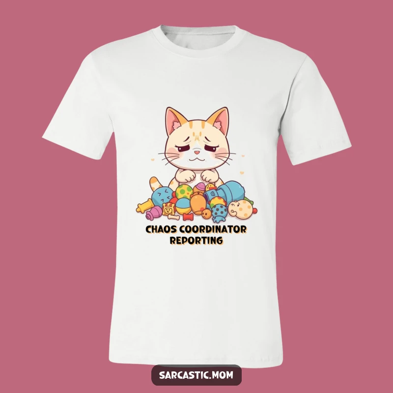 Funny Cat Mom T-Shirt: Exasperated Feline Parent Apparel, Hilarious Gift