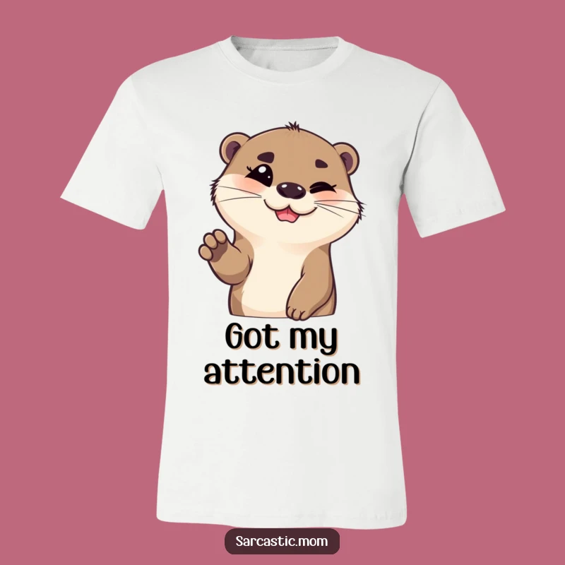 Funny Otter Eyebrow T-Shirt - Witty Gestures for Casual Style
