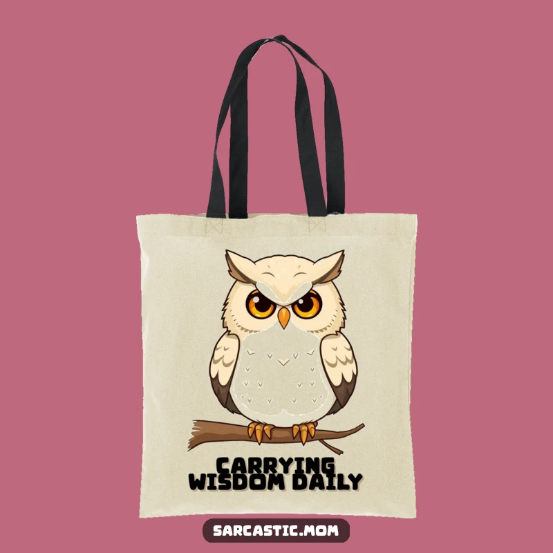 Funny Owl Mom Tote Bag: Carry Your Wisdom Everywhere!