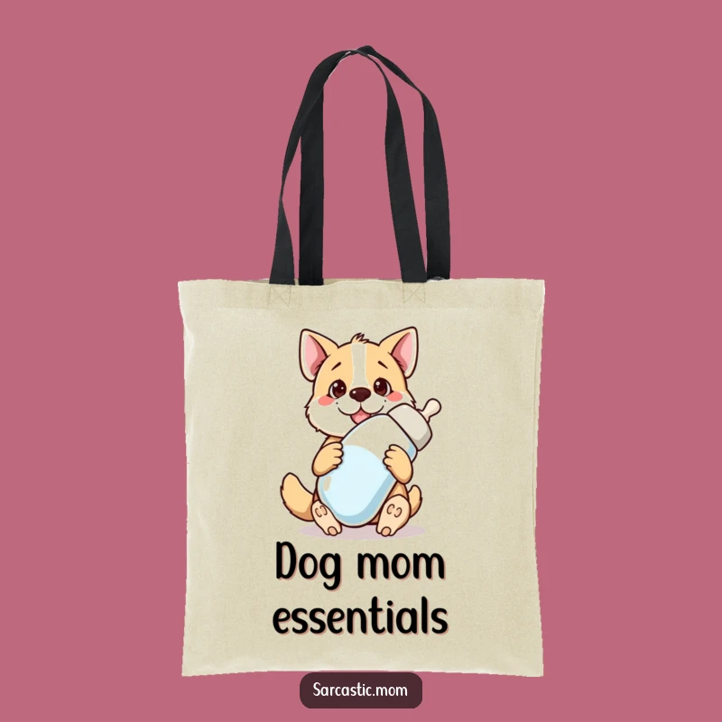 Funny Dog Mom Giant Baby Bottle Tote Bag - Practical and Hilarious Accessory