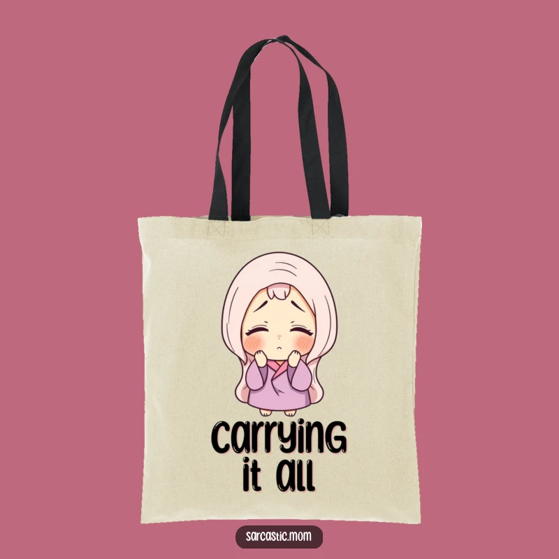 Funny Eye-Roll Mom Tote Bag: Humorous and Practical Gift for Mothers