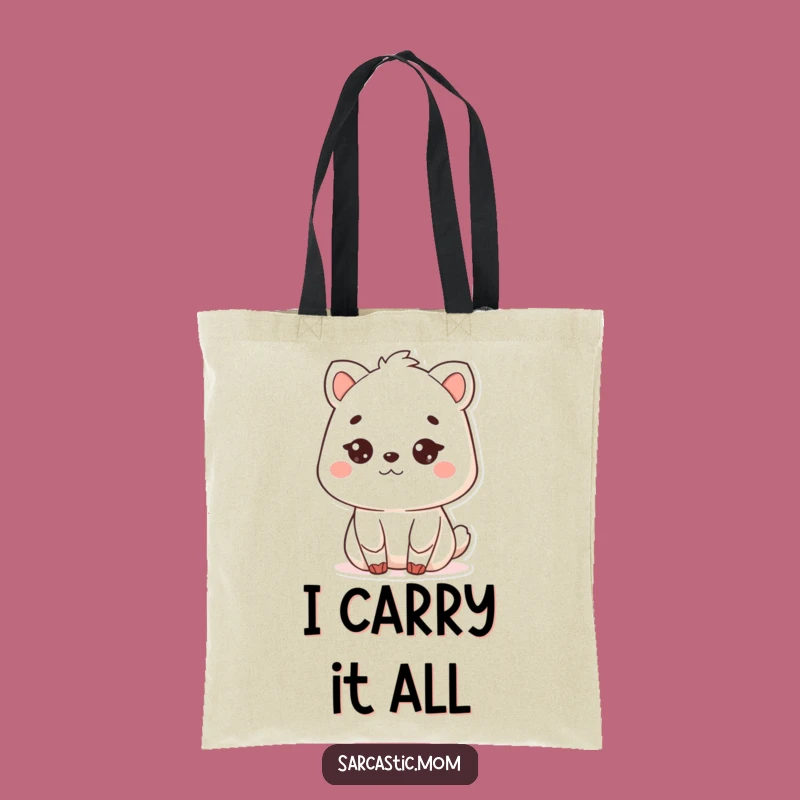 Funny Kawaii Mother Animal Tote Bag: Deadpan Stare - Your Go-To Carry-All Gift