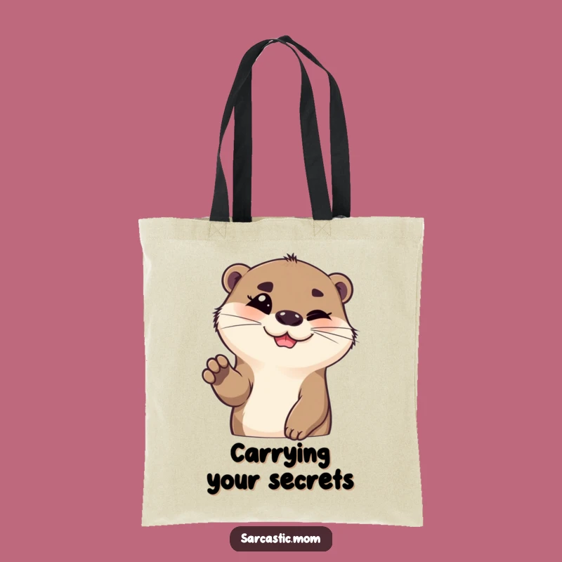 Funny Otter Eyebrow Tote Bag - Carry Your Sass in Style
