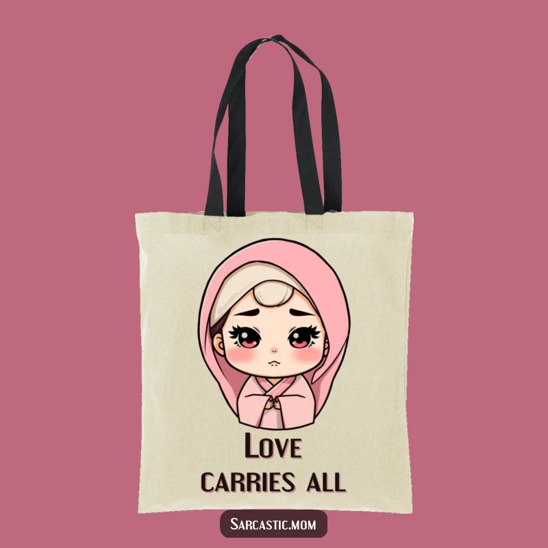 Funny Stern Mom Tote Bag: Loving Gaze Mother Figure for a Practical Gift