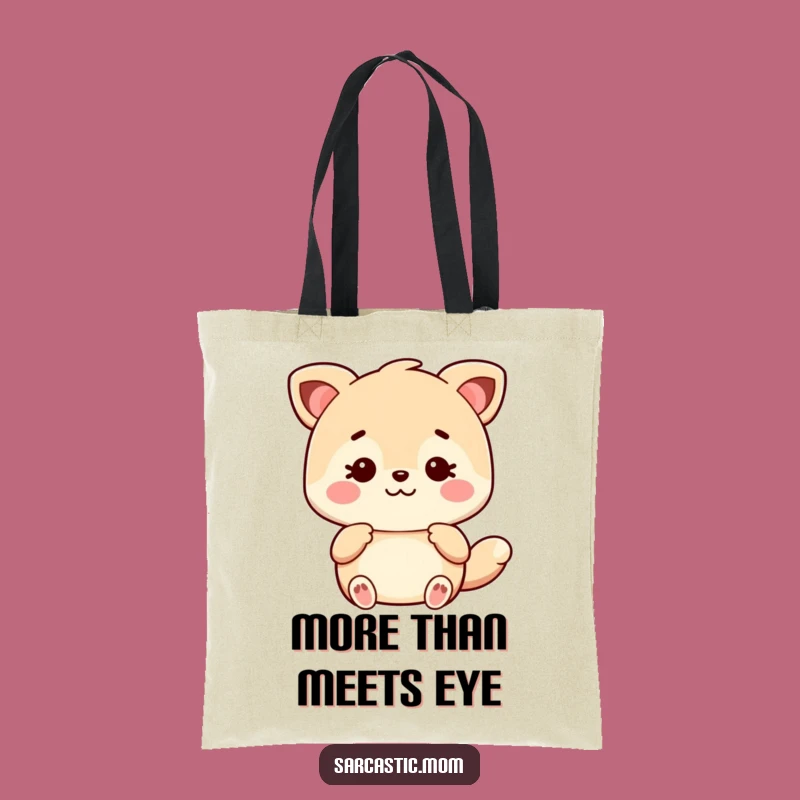 Funny Kawaii Mom Animal Tote Bag - Sarcastic Wisdom Shopping Bag Gift